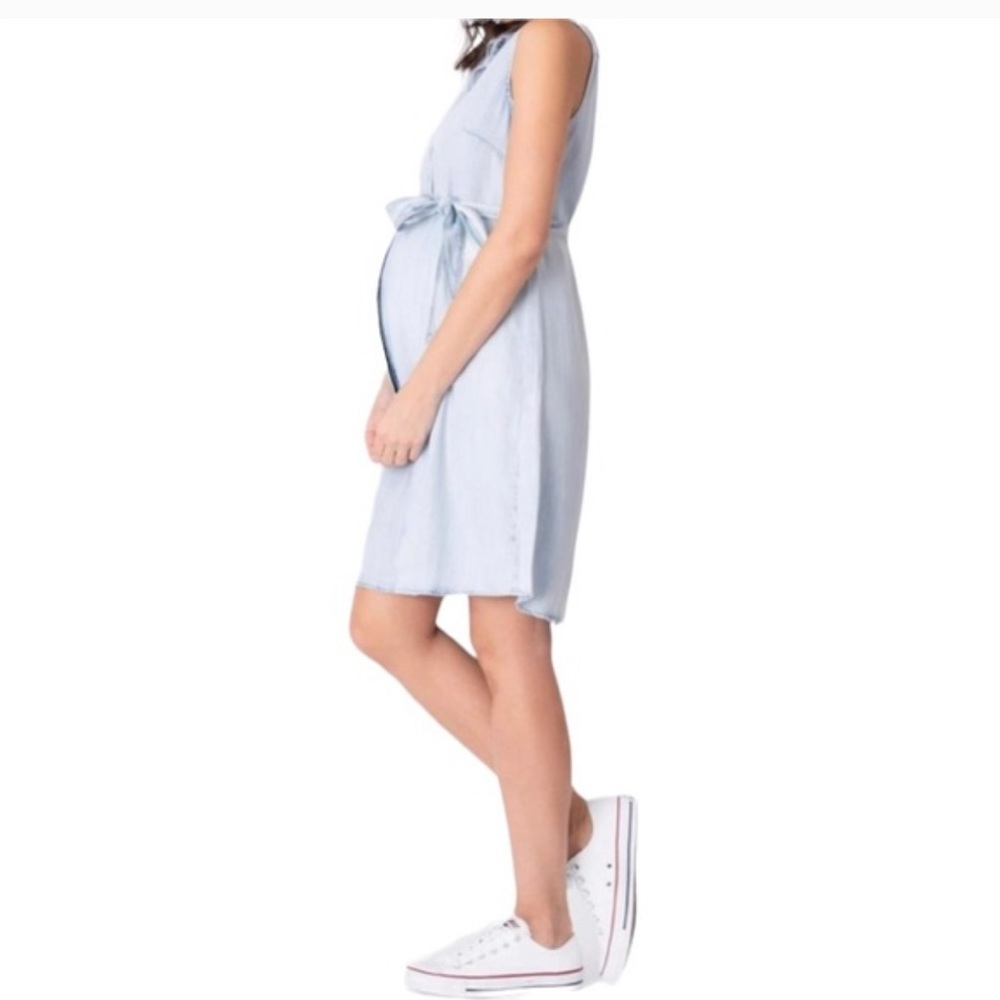 For Sarah - Seraphine chambray sleeveless dress, maternity 6